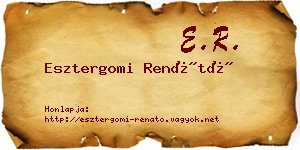 Esztergomi Renátó névjegykártya