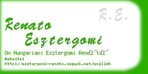 renato esztergomi business card